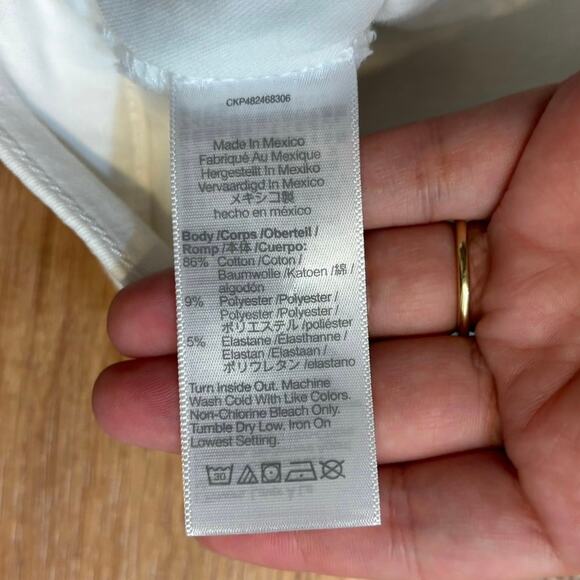 NWT Madewell Kick Out Crop Jeans In Pure White Size 33 - Picture 7 of 9